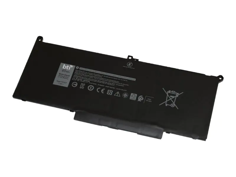 BTI F3YGT-BTI - Laptop-Batterie (gleichwertig mit: Dell F3YGT, Dell 2X39G, Dell 451-BBYE) - Lithium-Polymer - 4 Zellen - 7894 mAh - 60 Wh - für Dell Latitude 7280, 7480, 7490