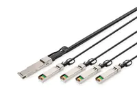 DIGITUS - 40GBase Direktanschlusskabel - QSFP+ (M) zu SFP+ (M) - 1 m - SFF-8431/SFF-8432/SFF-8436/SFF-8472