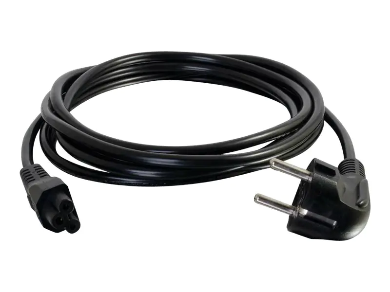 C2G Laptop Netzkabel - Stromkabel - IEC 60320 C5 zu power CEE 7/7 (M) - Wechselstrom 250 V - 3 m - geformt - Schwarz - Europa