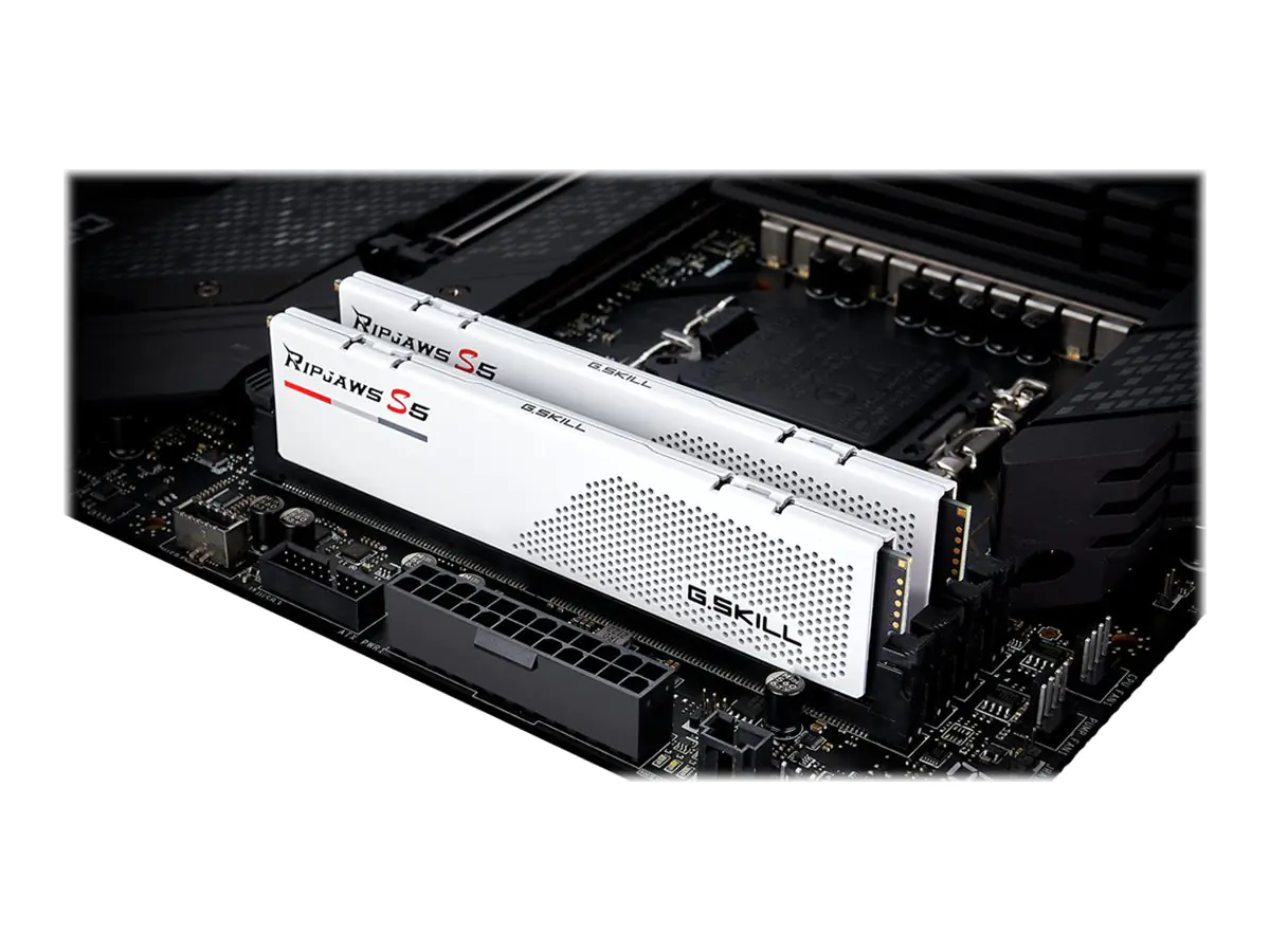 G.Skill Ripjaws S5 - DDR5 - Kit - 32 GB: 2 x 16 GB - DIMM 288-PIN - 5600 MHz / PC5-44800 - CL40 - 1.2 V - ungepuffert - non-ECC - Mattes Weiß