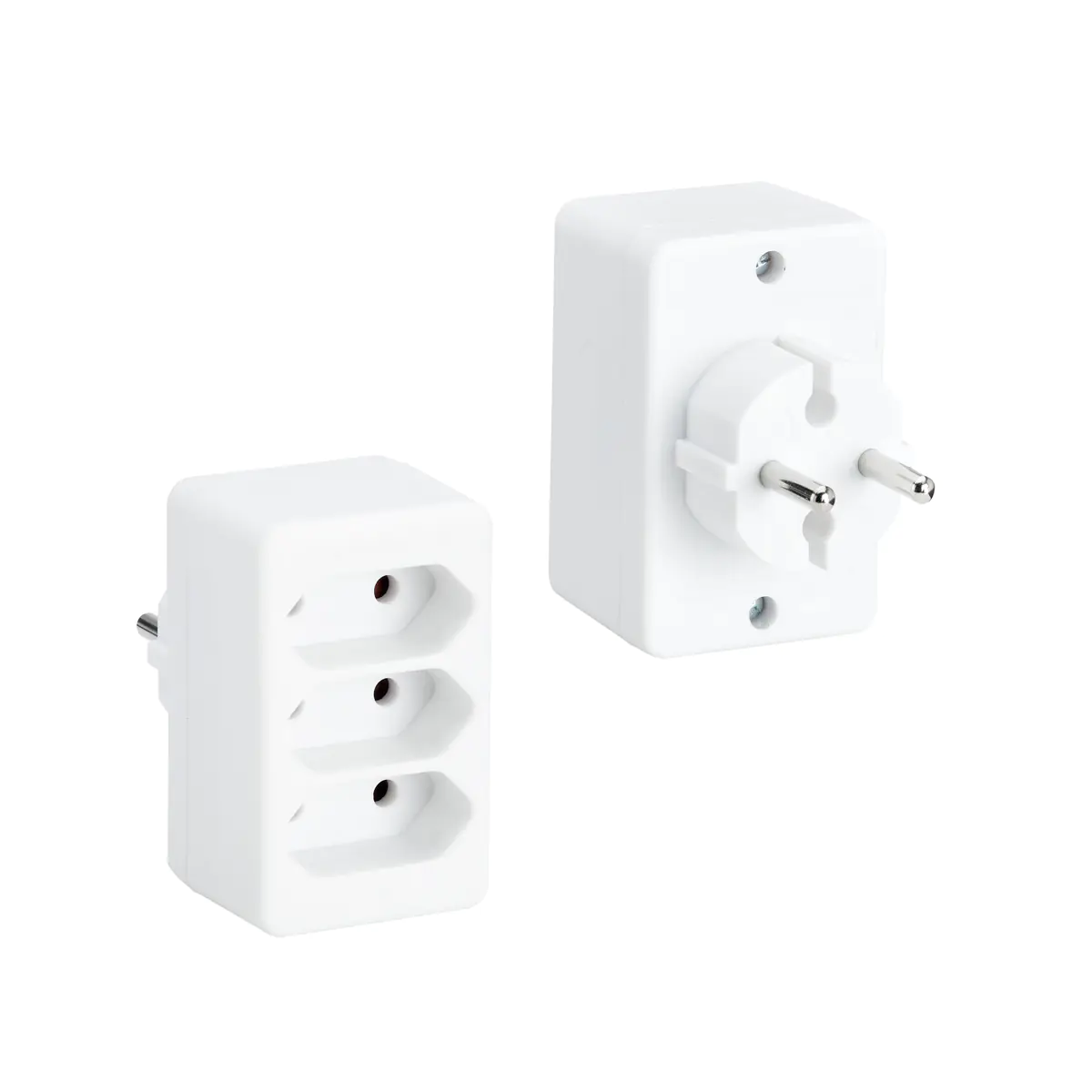 Bachmann Multistecker 3xEuro weiss PVC