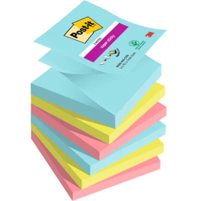 Post-it Haftnotiz Super Sticky Miami R3306SMI Z-Notes 6 St./Pack.