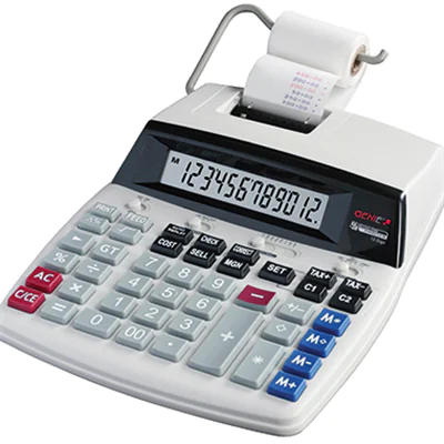 Genie D69 Plus, Desktop, Druckrechner, 12 Ziffern, Display klappbar, AC/DC, Grau 11891