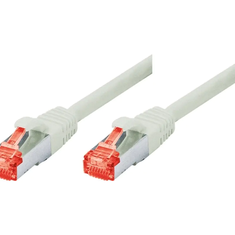 Tecline - Patch-Kabel - RJ-45 (M) zu RJ-45 (M) - 30 cm - SFTP, PiMF - CAT 6 - Grau