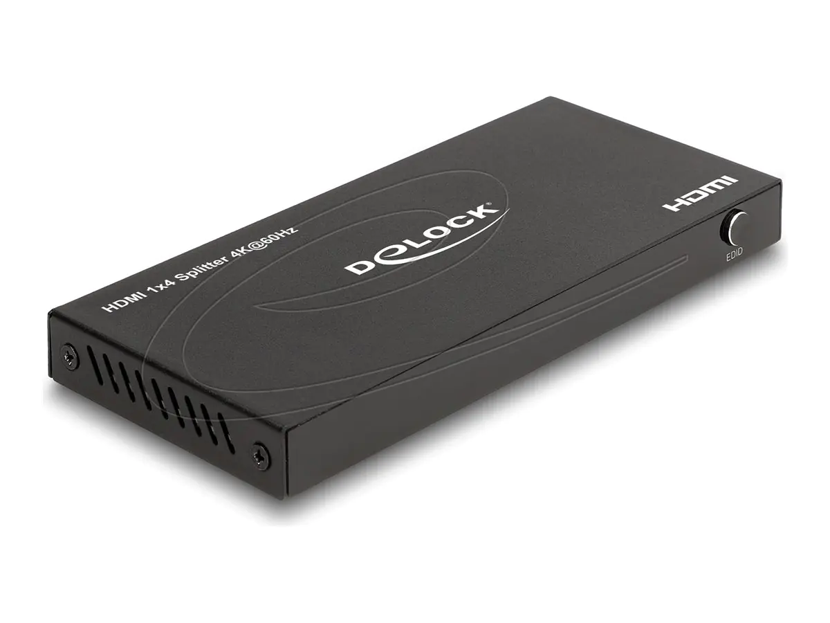 Delock HDMI Splitter 1 x in zu 4 out 4K 60 Hz mit Downscaler - Kabel - Digital/Display/Video