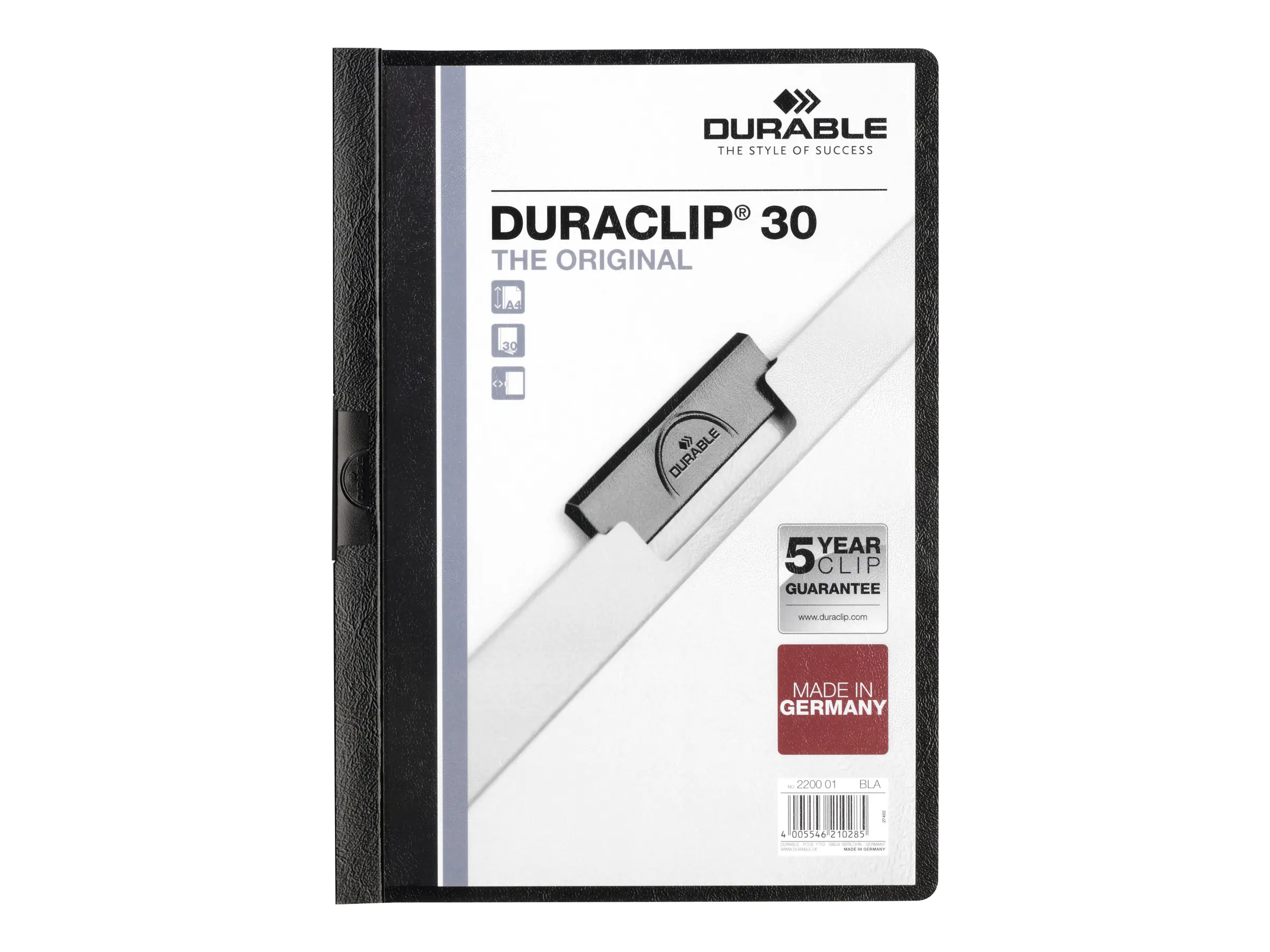 Durable DURACLIP 30 - Klemmhefter - für A4 (210 x 297 mm) 2200.01