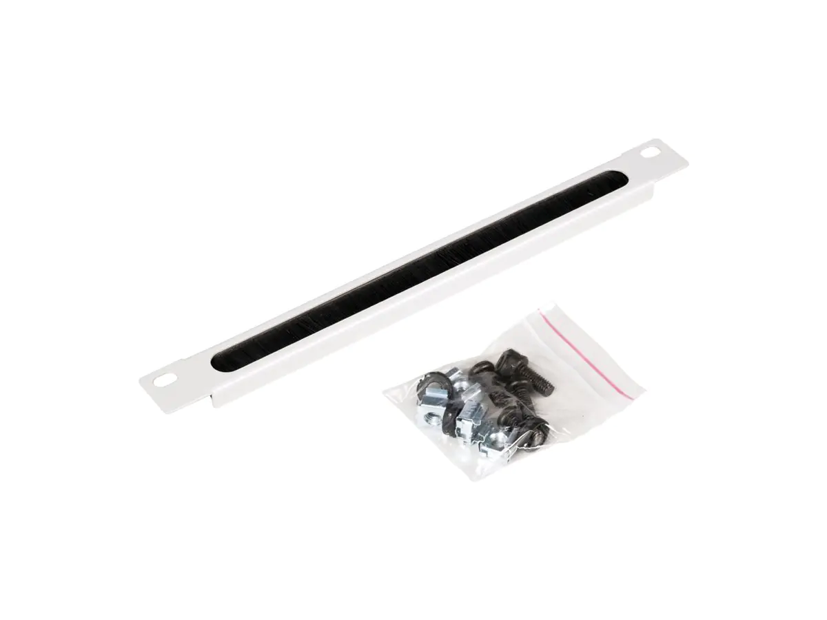 ROLINE Kabeleingangsplatte für Rack - mit Bürstenstreifen - RAL 7035, Hellgrau - 0.5U - 25.4 cm (10") 26.21.0196