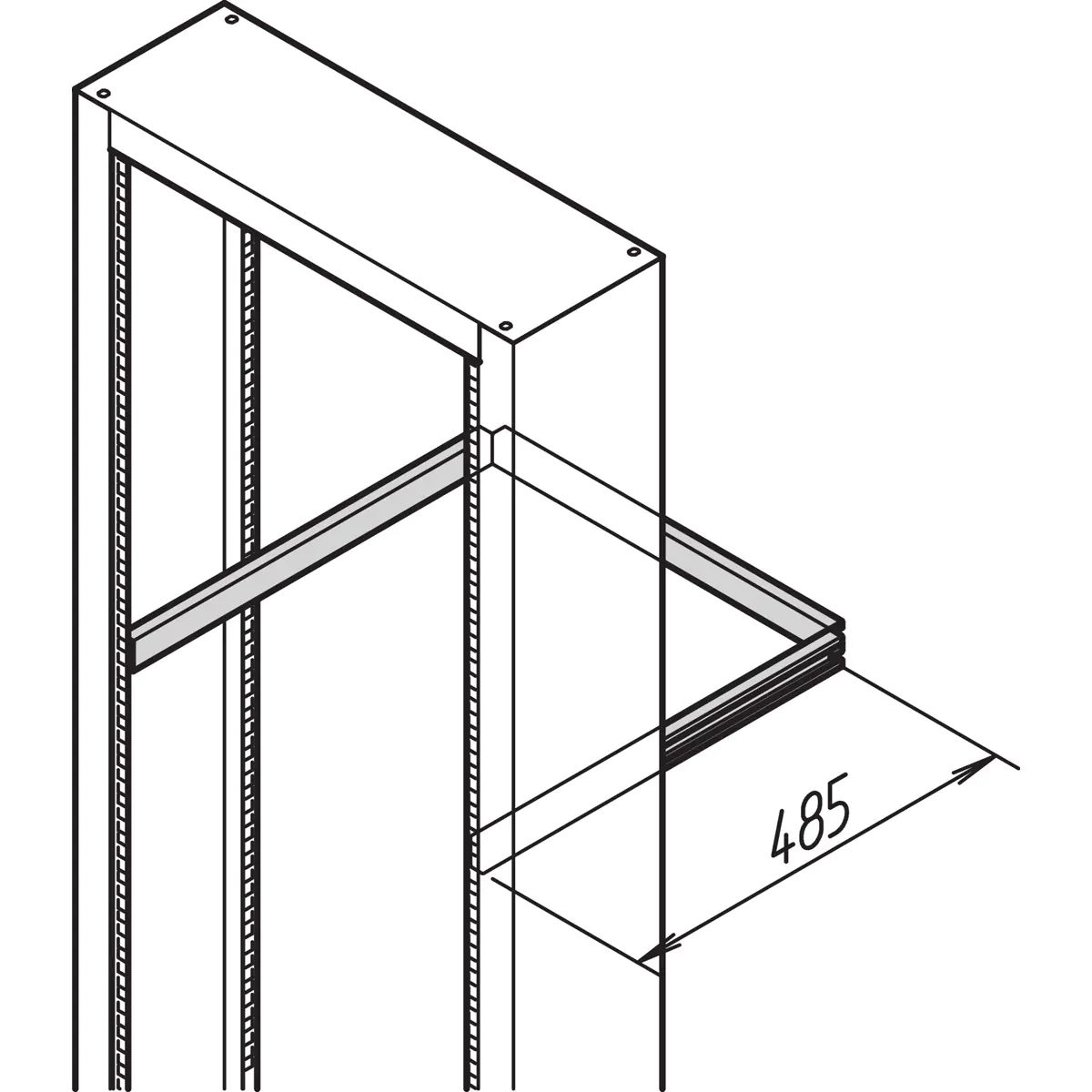 SCHROFF KABELABFANGSCHIENE 483L 20118460