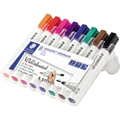 Whiteboardmarker Lumocolor 8St Box Lumocolor 351 WP8 2mm sort 8 St./Pa