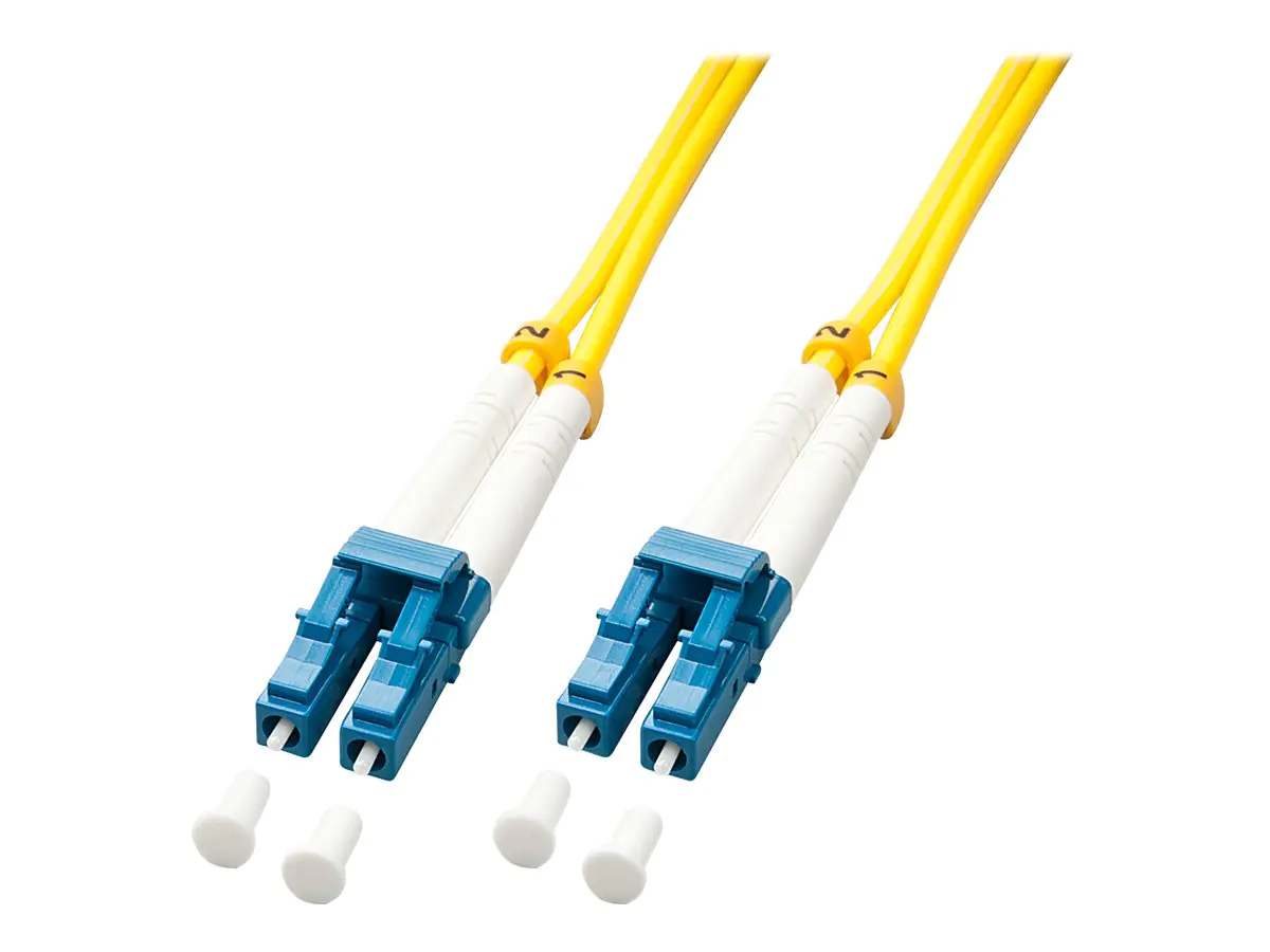 Lindy - Patch-Kabel - LC Single-Modus (M) zu LC Single-Modus (M) - 10 m - Glasfaser - Duplex - 9/125 Mikrometer - OS2 - halogenfrei