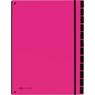 PAGNA Pultordner Trend 24129-34 12Fächer 3Schaulöcher dunkelrosa