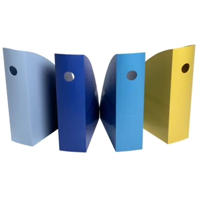 Exacompta Stehsammler BEE BLUE 34,5 x 27,5 x 33 cm (B x H x T) DIN A4+ Werkstoff: Polystyrol light blue, navy blue, saffron, turquoise 4 St./Pack.