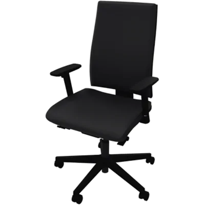 NowyStyl Bürodrehstuhl Intrata 44-57cm Synchronmechanik Rolle universell (für Hart- und Teppichböden) Aluminium schwarz