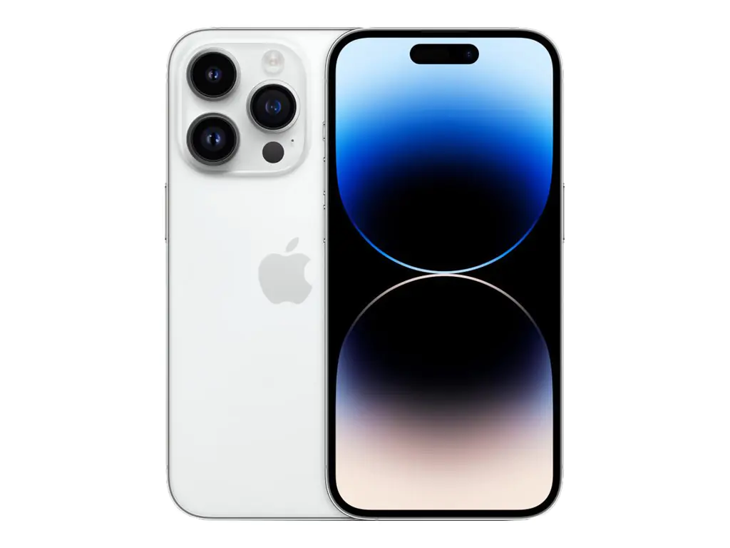 Apple iPhone 14 Pro - 5G Smartphone - Dual-SIM / Interner Speicher 512 GB - OLED-Display - 6.1" - 2556 x 1179 Pixel (120 Hz) - Triple-Kamera 48 MP, 12 MP, 12 MP - front camera 12 MP - Silber