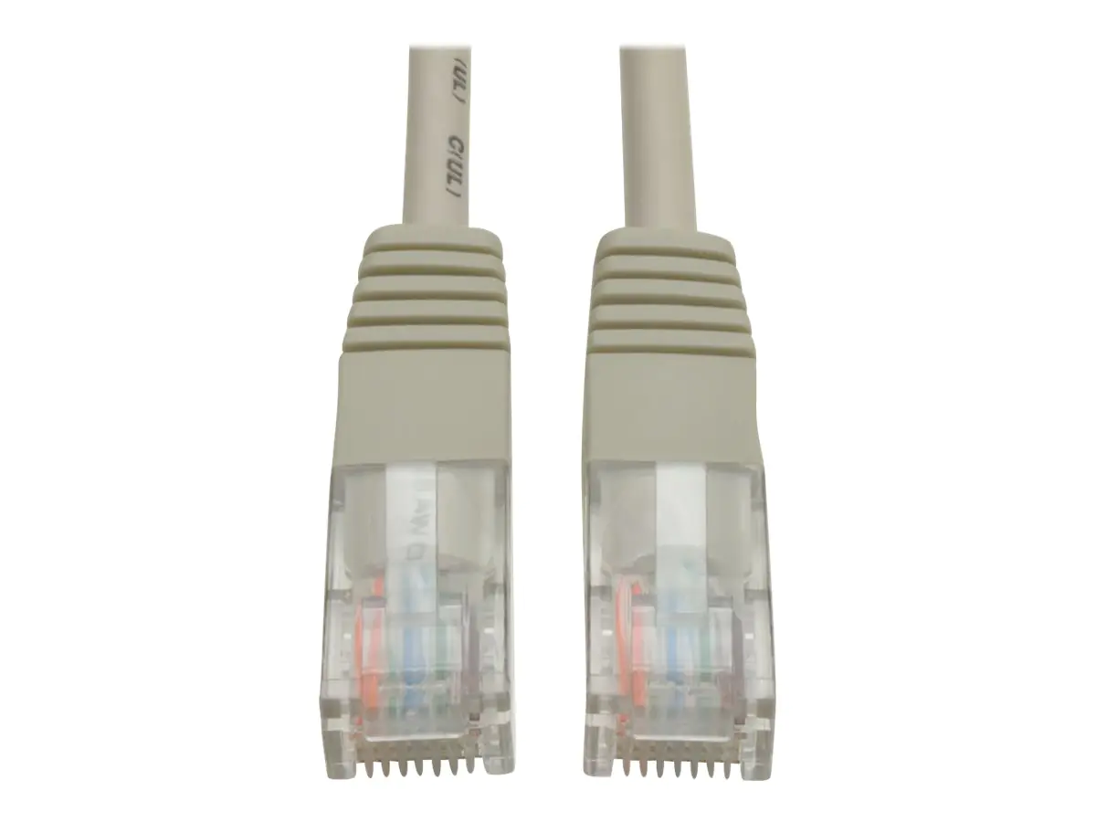 Eaton Tripp Lite Series Cat5e 350 MHz Molded (UTP) Ethernet Cable (RJ45 M/M), PoE - Gray, 2 ft. (0.61 m) - Patch-Kabel - RJ-45 (M) zu RJ-45 (M) - 61 cm - UTP - CAT 5e - geformt, verseilt - Grau