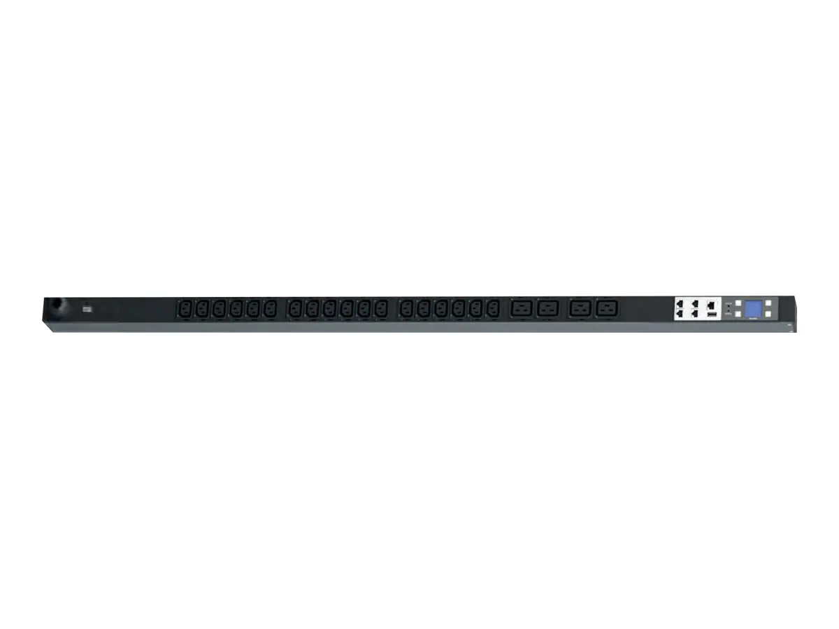 Bachmann BlueNet BN7000 - Stromverteilungseinheit (Rack - einbaufähig) - Wechselstrom 230 V - Ethernet 10/100 - Ausgangsanschlüsse: 22 (4 x IEC 60320 C19, 18 x IEC 60320 C13) - 1U - 3 m Schnur