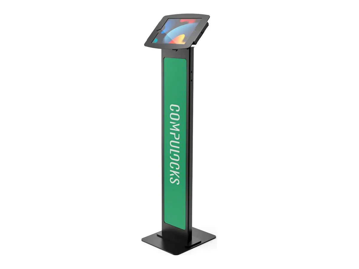 Compulocks iPad 10.2" Space Enclosure Brandable Floor Stand - Kiosk - Diebstahlschutz - für Tablett - verriegelbar - hochwertiges Aluminium - Schwarz - Bildschirmgröße: 25.9 cm (10.2") 140B102IPDSB