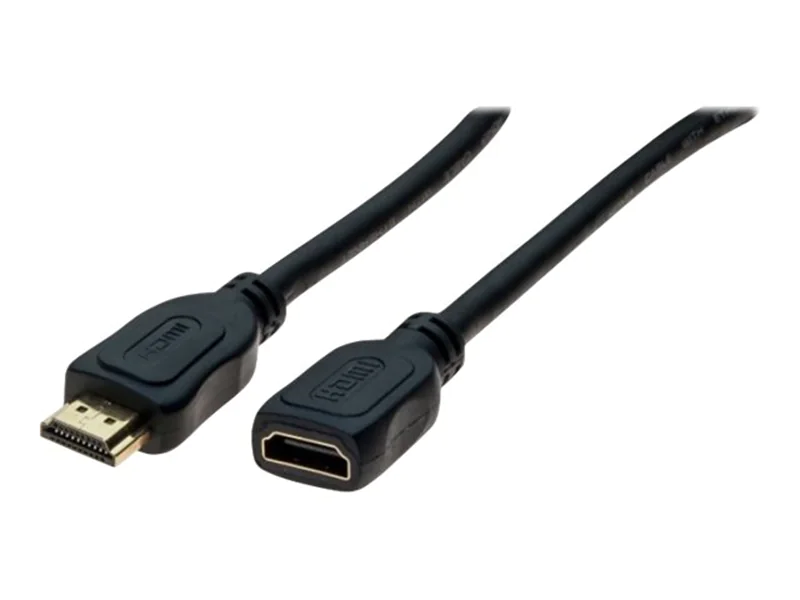 exertis Connect - High Speed - HDMI-Verlängerungskabel - HDMI männlich zu HDMI weiblich - 5 m - Schwarz - 4K Unterstützung
