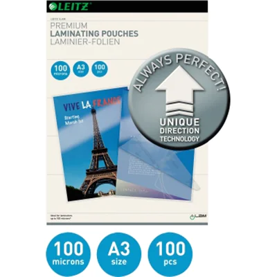 Leitz Laminierfolie A3 UDT 74870000 100mic glasklar 100 St./Pack.