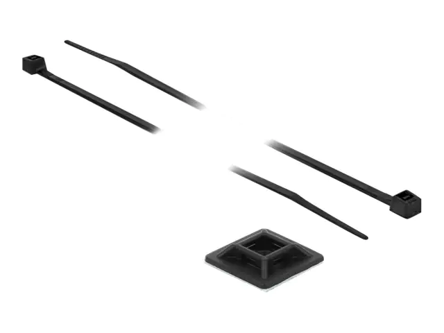 Delock - Kabelbinderhalterung - Schwarz