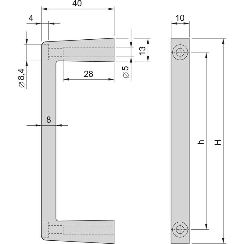 SCHROFF 20860257 Griff 2 St.
