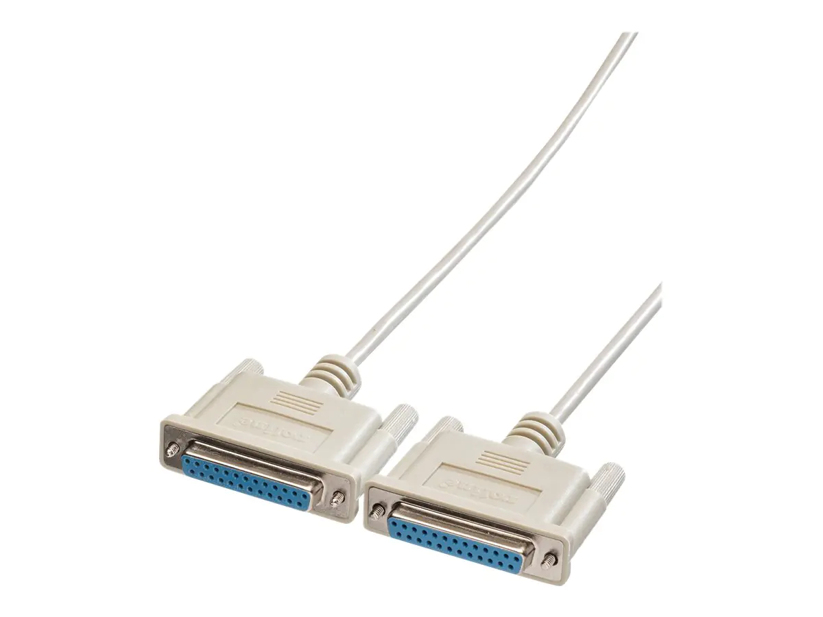 Roline - Kabel seriell - DB-25 (W) zu DB-25 (W) - 1.8 m - Daumenschrauben - Grau