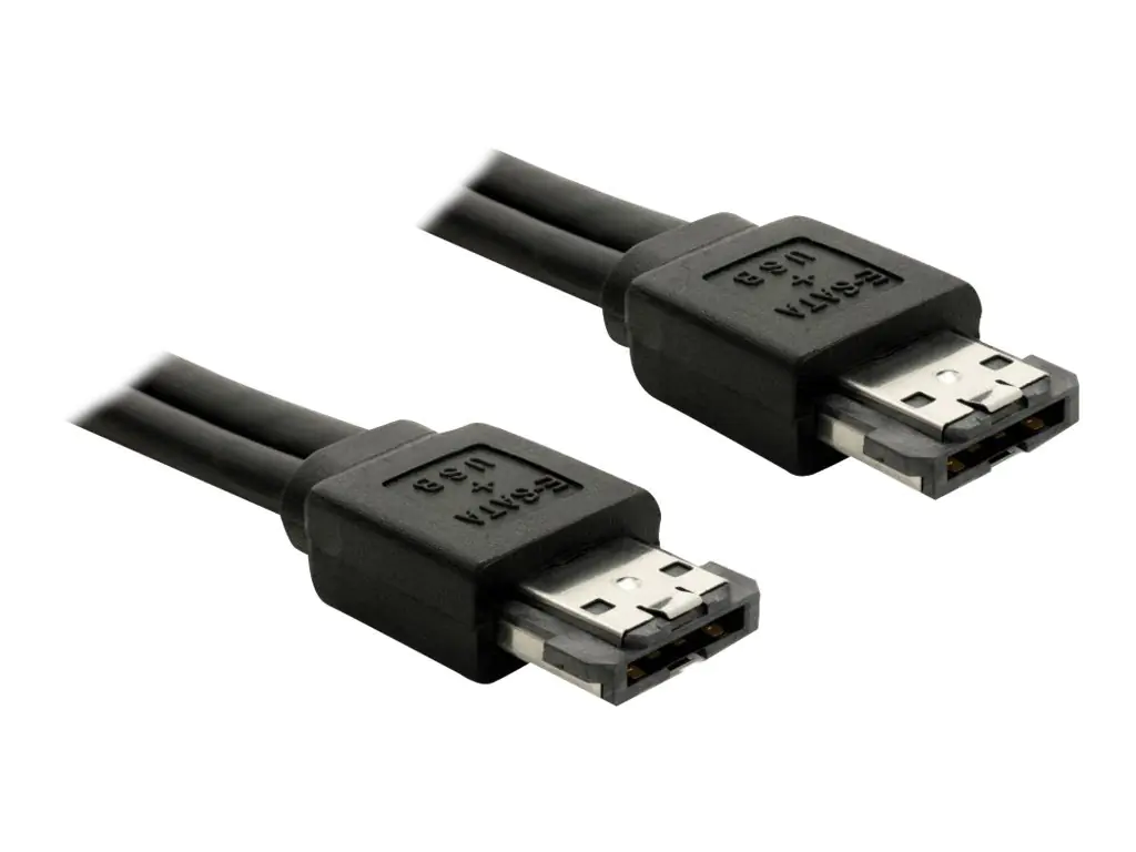Delock Power Over eSATA-Kabel USB/eSATA USB/eSATA 84386 1 m Schwarz
