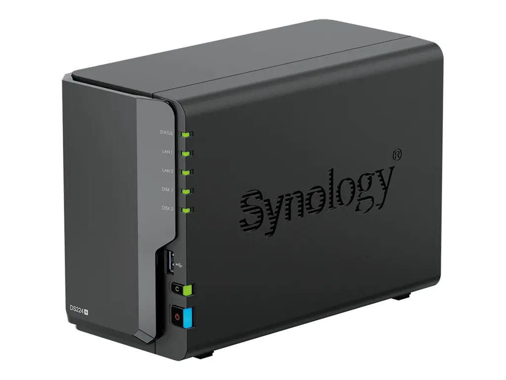 Synology Disk Station DS224+ - NAS-Server - RAID 0, 1, JBOD - RAM 2 GB - Gigabit Ethernet - iSCSI Support
