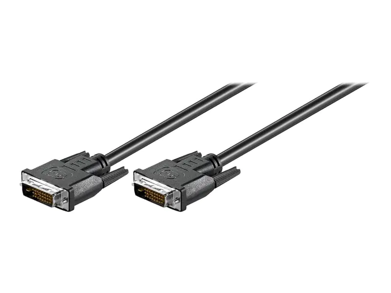 goobay - DVI-Kabel - Dual Link - DVI-D (M) zu DVI-D (M) - 1.8 m - Daumenschrauben - Schwarz