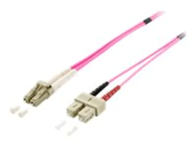 equip Pro - Patch-Kabel - SC multi-mode (M) bis LC Multi-Mode (M) - 20 m - Glasfaser - Duplex - 50/125 Mikrometer - OM4 - halogenfrei - violett