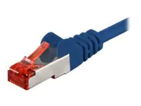 goobay - Patch-Kabel - RJ-45 (M) zu RJ-45 (M) - 3 m - SFTP, PiMF - CAT 6 - geformt - Blau