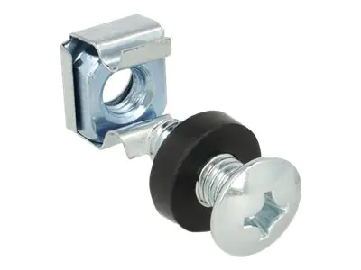 DeLOCK - Regalschrauben, Muttern und Unterlegscheiben (M6) - 25.4/48.3 cm (10"/19") (Packung mit 20)