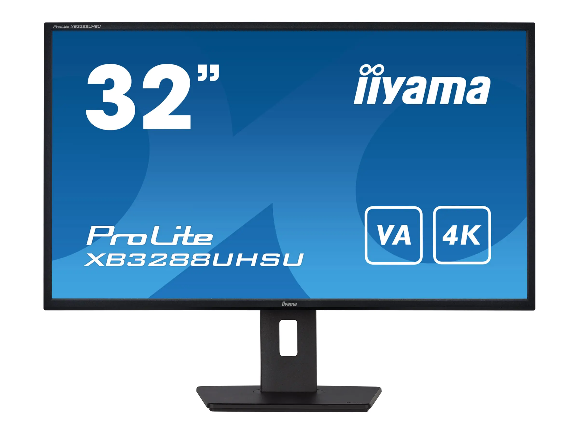 Iiyama ProLite XB3288UHSU-B5 - LED-Monitor - 81.3 cm (32") (31.5" sichtbar) - 3840 x 2160 4K @ 60 Hz - VA - 300 cd/m² - 3000:1 - 3 ms - 2xHDMI, DisplayPort - Lautsprecher - Matte, Schwarz