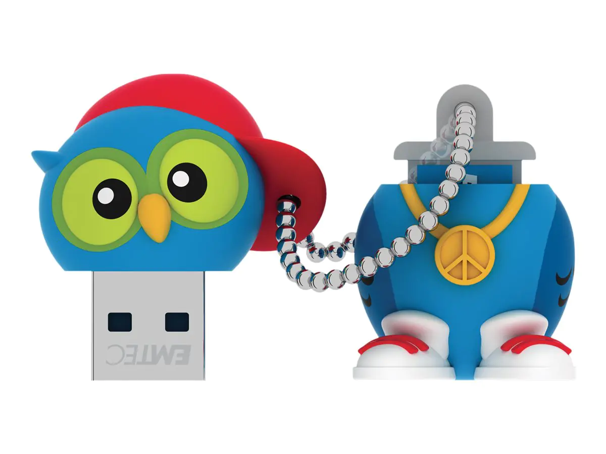 EMTEC Novelty 3D M341 DJ Owl - USB-Flash-Laufwerk - 16 GB - USB 2.0