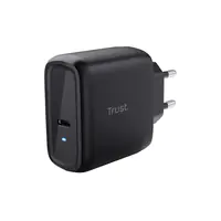 Trust Maxo - Netzteil - 65 Watt - 3 A - PD 3.0 (24 pin USB-C) - auf Kabel: USB-C - Schwarz