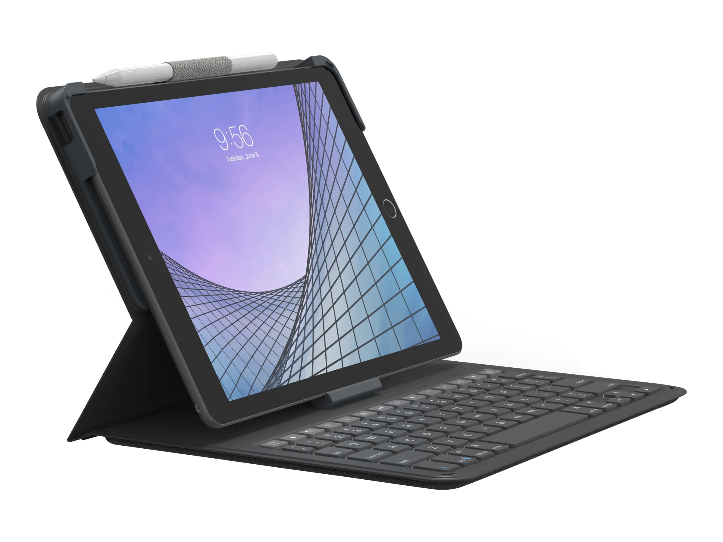 Zagg Messenger Folio 2 - Tastatur und Foliohülle - Bluetooth - QWERTZ - Deutsch - holzkohlefarben Tastatur, holzkohlefarben Gehäuse - für Apple 10.2-inch iPad (7. Generation, 8. Generation); 10.5-inch iPad Air (3. Generation)