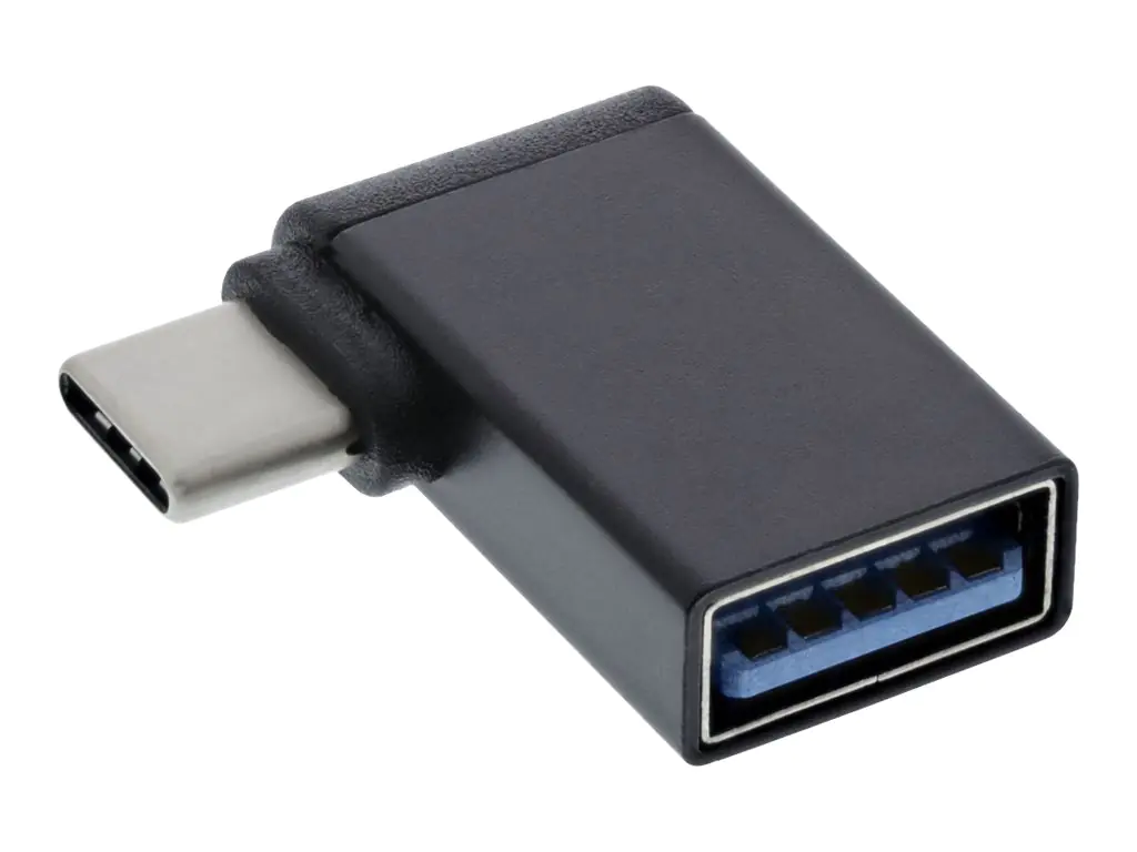 InLine - USB-Adapter - 24 pin USB-C (M) zu USB Typ A (W) gewinkelt - USB 3.1 Gen1 OTG - 900 mA
