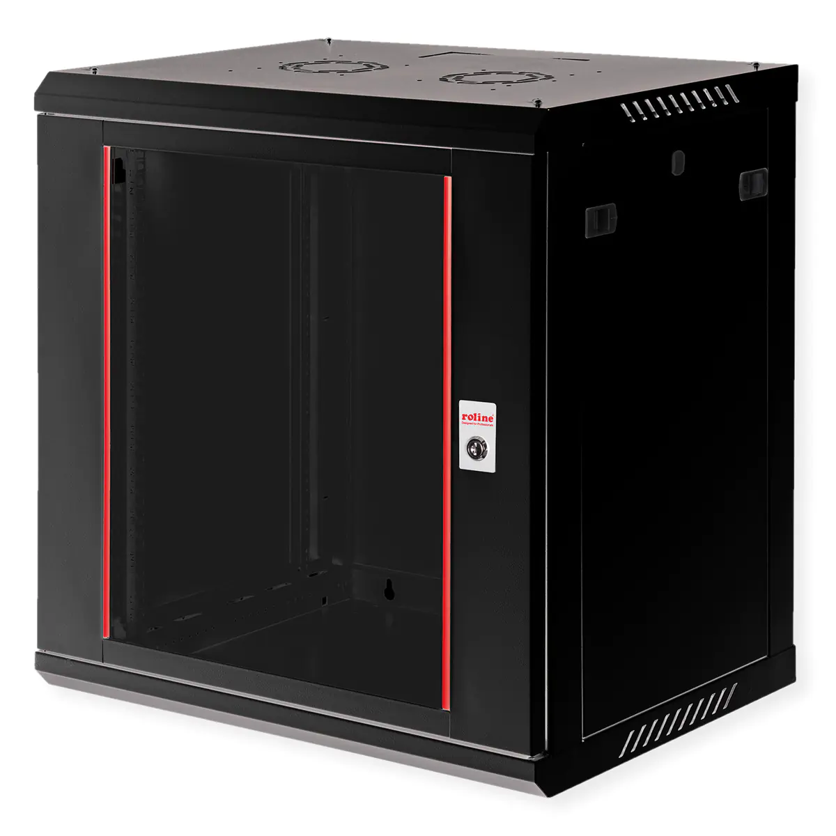 ROLINE Basic Plus - Gehäuse Netzwerkschrank - 600x450 BxT - geeignet für Wandmontage - Jet Black, RAL 9005 - 12U - 48.3 cm (19") 26.21.0285