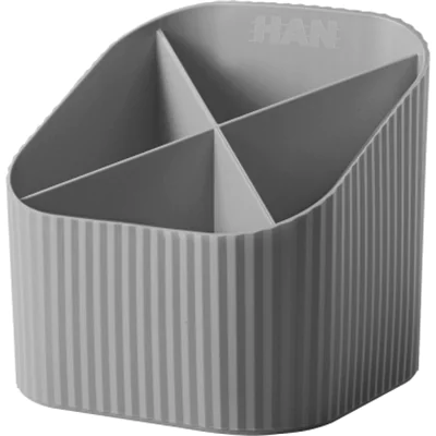 HAN Stifteköcher, Grau, Polypropylen (PP), 111 mm, 111 mm, 105 mm, 1 Stück(e) 17238-991