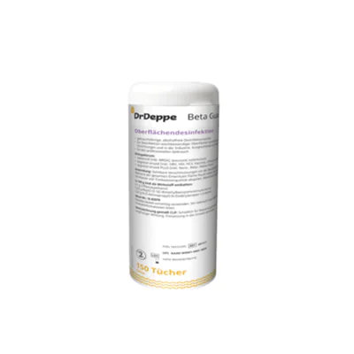 Dr. Deppe Desinfektionstücher Beta Guard rfu Oberfläche 15 x 18 cm (B x H) alkoholfrei bakterizid, levurozid, tuberkulozid, begrenzt viruzid, begrenzt viruzid PLUS 7-9 Polypropylen 150 St./Pack.