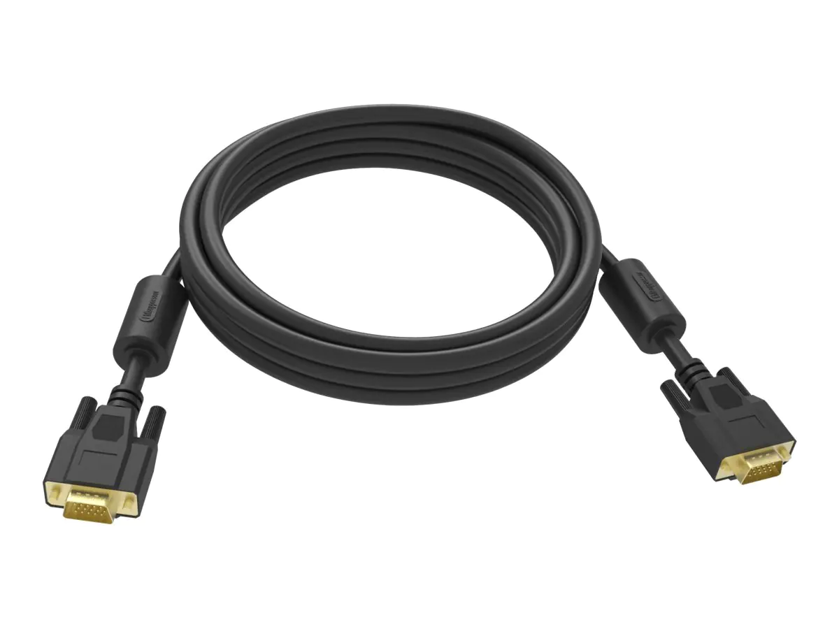 Vision Professional - VGA-Kabel - HD-15 (VGA) (M) zu HD-15 (VGA) (M) - 10 m - Daumenschrauben - Schwarz