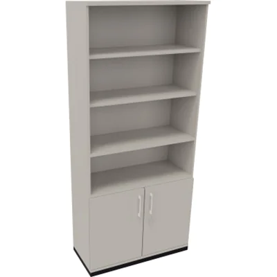 Kombischrank 2OH Tür 4OH Regal B1000xT442xH2221mm an/Lichtgrau