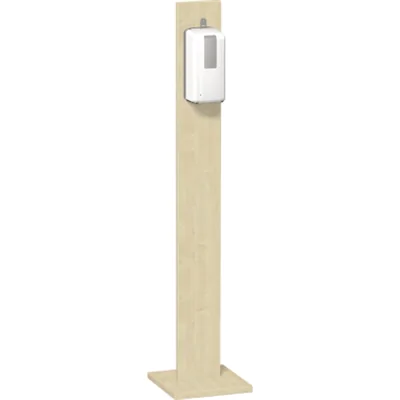 Geramöbel Desinfektionsspender 30 x 140 x 30 cm (B x H x T) inkl. 1 l Desinfektionsmittel Dreischicht-Feinspan, melaminharzbeschichtet ahorn