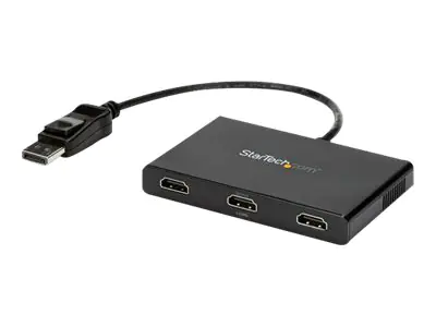 StarTech 3-Port Multi Monitor Adapter - DisplayPort 1.2 auf 3x HDMI MST Hub - Triple 1080p HDMI Monitore - Video Splitter für den erweiterten Desktop-Modus nur auf Windows-PCs - DP auf 3x HDMI (MSTDP123HD) - Video-/Audio-Splitter - 3 x HDMI - Desktop - AC