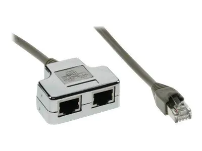 InLine ISDN T-Adapter - ISDN-Splitter - RJ-45 (W) zu RJ-45 (M) - 15 cm - CAT 5e