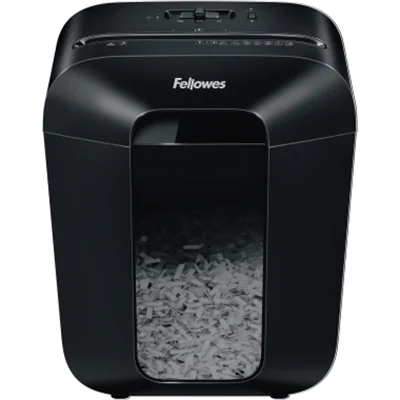 Fellowes® Aktenvernichter Powershred® LX50 P-4 Papier, Heftklammern, Büroklammern, Kreditkarten Partikelschnitt schwarz