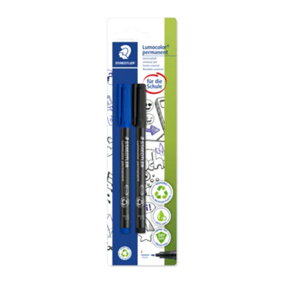 STAEDTLER® Folienstift Lumocolor® permanent 318 0,6mm farbig sortiert nicht dokumentenecht 2 St./Pack.