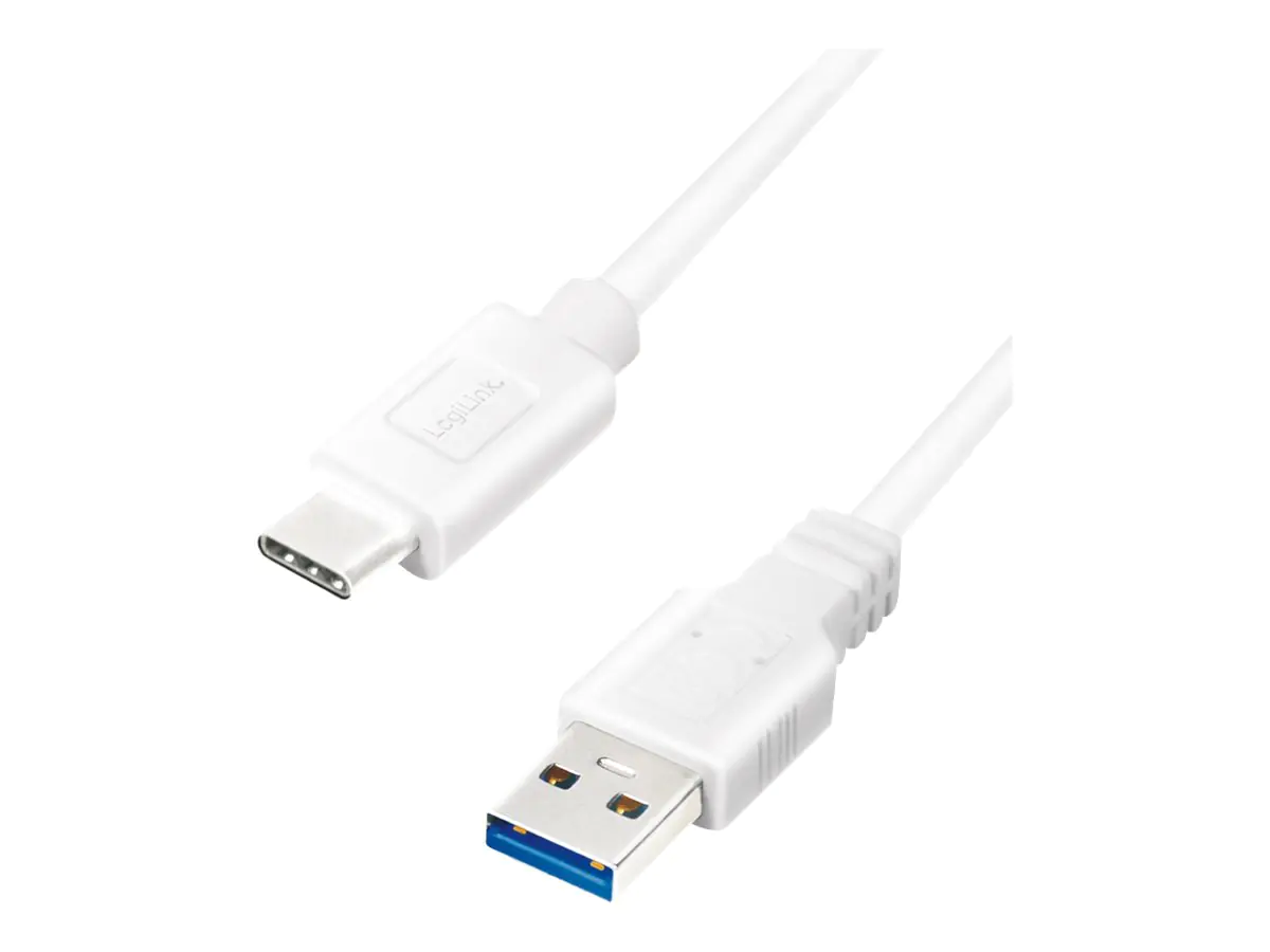 LogiLink - USB-Kabel - USB Typ A (M) zu 24 pin USB-C (M) umkehrbar - USB 3.2 Gen 1 - 3 A - 3 m - weiß
