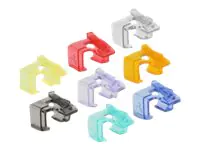 Delock RJ45 Repair Clip Starter Set - Netzwerkanschluss Reparatur-Clip - diverse Farben (Packung mit 16) 86420