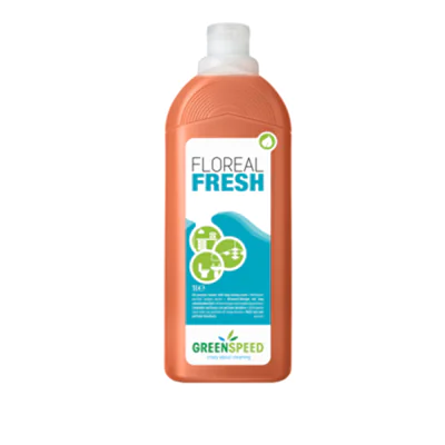 GREENSPEED Allzweckreiniger Floreal Fresh Oberflächen Blumen biologisch abbaubar 8 Flasche 50 % Kunststoff, recycelt, 50 % Polyethylen recycelbar 1l